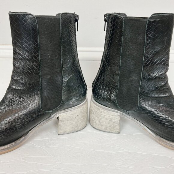 Free People Black Textured Ankle Boots - Picture 5 of 7